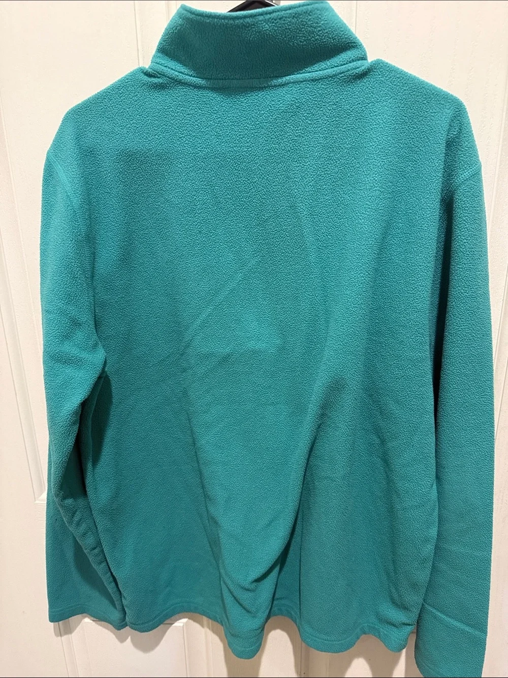 North Face Mens Sz Medium Lightweight Fleece Quarter Zip Pullover Turquoise
